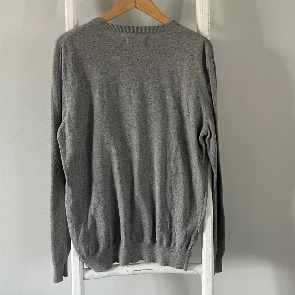 Barbour Men's Classic Gray Crewneck speckled Sweater size large - Picture 9 of 10